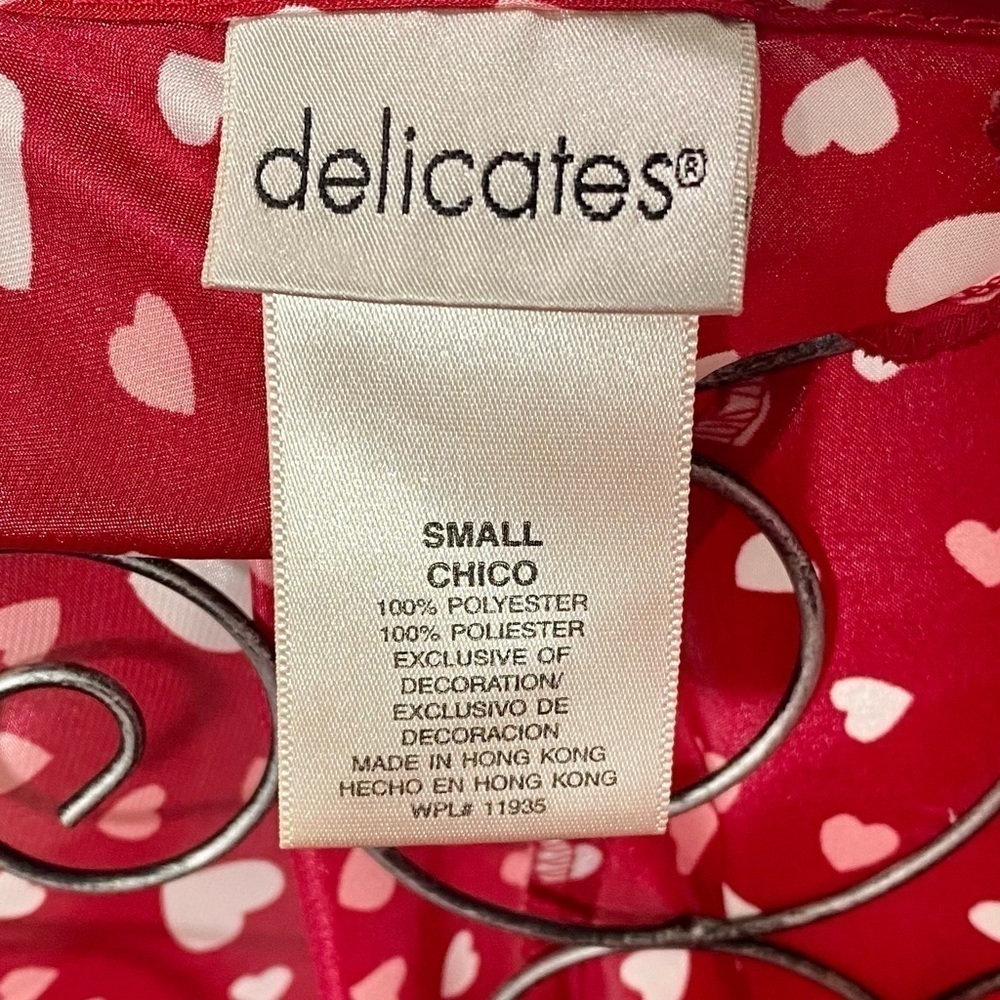 Delicates heart print red slip size S - Picture 4 of 8